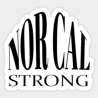 NOR CAL STRONG DESIGN #2 BLACK-WHITE BORDER Sticker